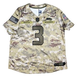 SEATTLE SEAHAWKS Jersey RUSSELL WILSON SALUTE TO SERVICE Camo NIKE